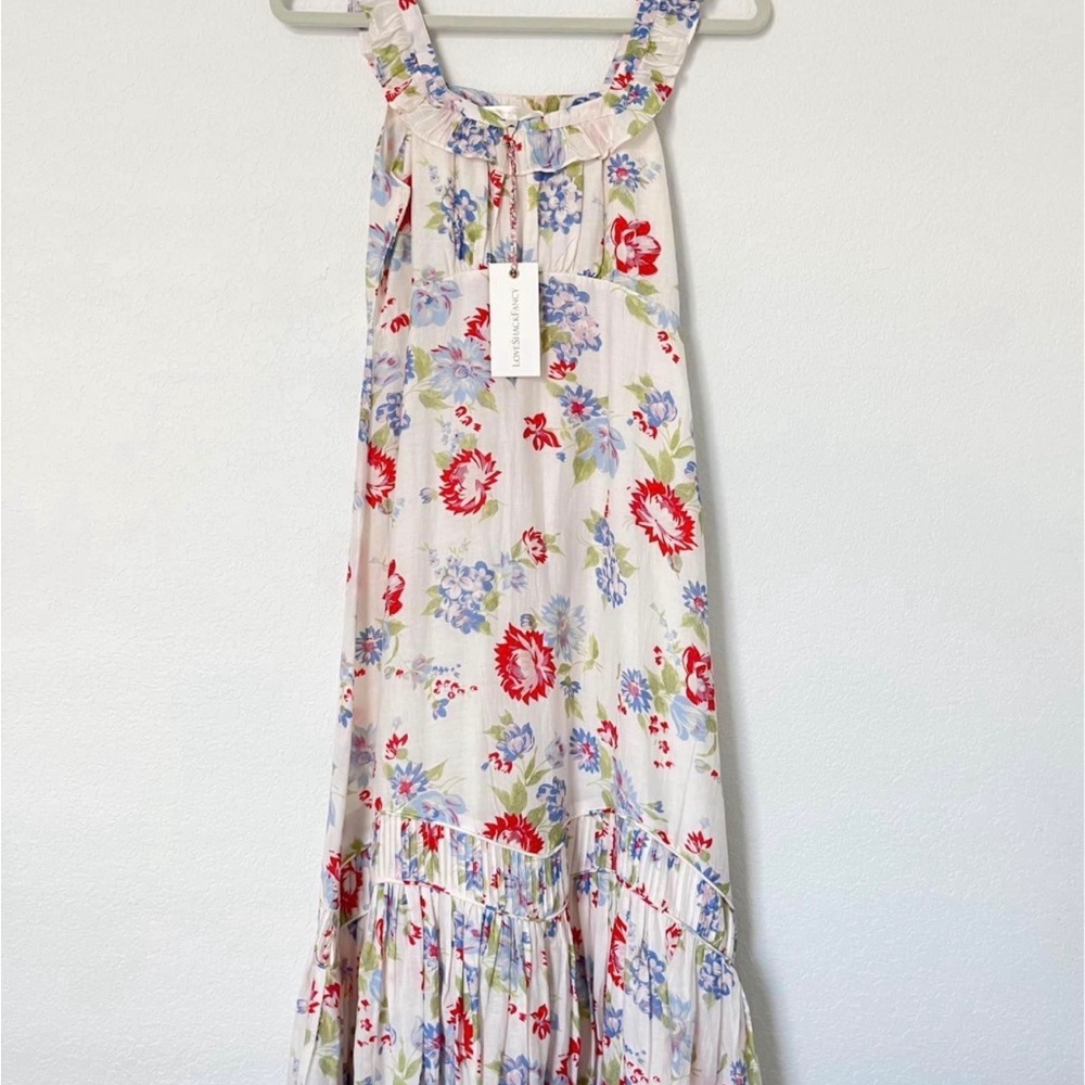 LoveShackFancy Floral Midi Dress